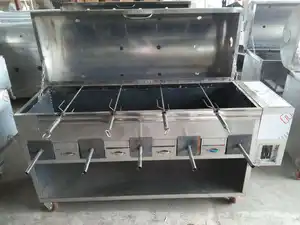 Lamb Roast Machine Smokeless Barbecued Shish Kebab Machine Chinese Manufacturer Pork Lamb Roasting Machine Charcoal BBQ