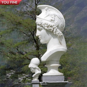 YOUFINE Escultura <span class=keywords><strong>de</strong></span> Busto <span class=keywords><strong>de</strong></span> Guerrero en Mármol Blanco, Tallada a Mano, Casco Romano, <span class=keywords><strong>Dios</strong></span> <span class=keywords><strong>de</strong></span> la Guerra, Busto <span class=keywords><strong>de</strong></span> Piedra para Decoración <span class=keywords><strong>de</strong></span> Interiores <span class=keywords><strong>de</strong></span> Bibliotecas y Museos - Product Image 4