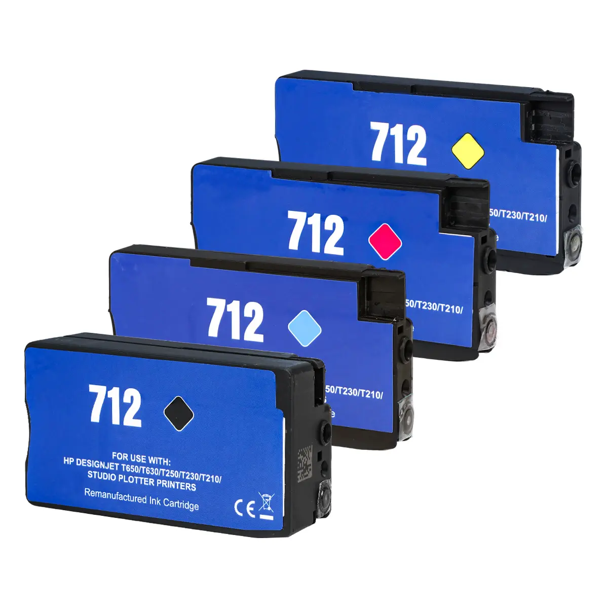 Compatible For HP 712 712xl ink Cartridge With Disposable Chip For hp DesignJet T650 T630 T250 T230 T210 studio printer