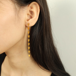 Conjunto de Collar con Triángulo Geométrico, Aleación de Zinc, Joyería de Moda Unisex, Regalo - Product Image 3