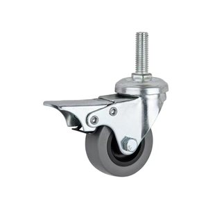 KS 3 "4" 5 "6" 8 "schwenkbare Rollen räder Edelstahl 3 Zoll Handwagen Leitfähige Rolle Anti statische TPR-Gummi rolle - Product Image 6