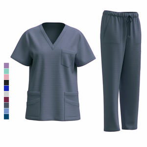 Uniformes Médicos al por Mayor para Hospitales y Clínicas Dentales, Ropa Quirúrgica para Doctores, Uniformes Médicos Unisex de Manga Corta, Conjuntos de Uniformes Médicos Elásticos Talla XL - Product Image 1