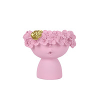 Sculpture en résine abstraite de style nordique, luxe léger, forme de fleur, accessoires de décoration intérieure, vase créatif, ornements, art personnalisé