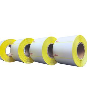 Rollo de Etiquetas en Blanco para Transferencia Térmica Directa, Tamaño Personalizado, Círculos Coloridos, Autoadhesivas, Imprimibles, para Empaquetado - Product Image 1