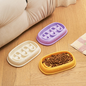 Gamelle anti-gloutonnement pour chiens et chats, antidérapante, résistante aux retournements, anti-étouffement, design carré, avec mécanisme à bille - Product Image 2