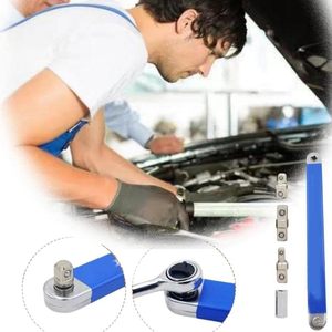 Llave de extensión de torsión con trinquete al por mayor de 15 pulgadas para espacios reducidos con adaptadores de 1/2, 1/4 y 3/8, universal para reparación de automóviles - Product Image 1