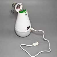 E27/B22 bohlam LED Multifungsi, bola lampu SMD mode cahaya kuat/lemah, kait logam tipe dunia untuk penggunaan rumahan daya AC/DC