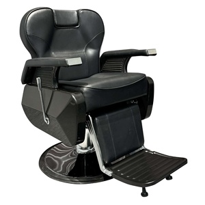 Fauteuil de barbier professionnel haut de gamme de style américain pour hommes, avec accoudoirs pivotants et réglables en hauteur, idéal pour les salons de coiffure - Product Image 3