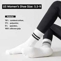 Chaussettes de danse Pilates Barre Crew antidérapantes avec logo personnalisé Chaussettes de sport pour le yoga