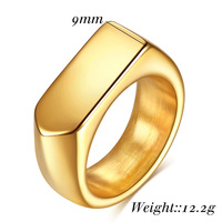 Trendiger Modeschmuck Edelstahl Silber Gold Plattiert Individuelles Logo Herren Damen Blanko-Ring
