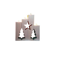 Bougeoir de Noël en bois Bougeoir de Noël en bois