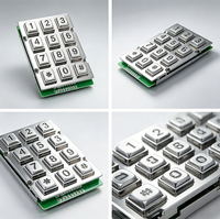 Clavier lumineux 3x4 à 12 touches / Clavier en caoutchouc silicone sur mesure / Clavier de contrôle d'accès