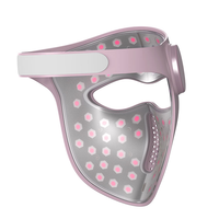 Masque facial et pour le cou en silicone LED personnalisé OEM, appareil de beauté à thérapie par lumière rouge infrarouge avec télécommande sans fil