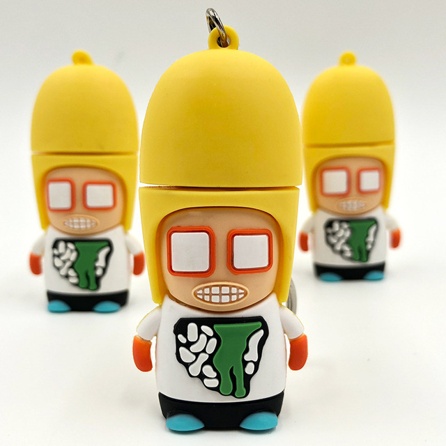 OEM/ODM Manufacturer's Custom 3D Plastic Doll USB Flash Drive Protective Case Small Gift Cartoon Car Ornament