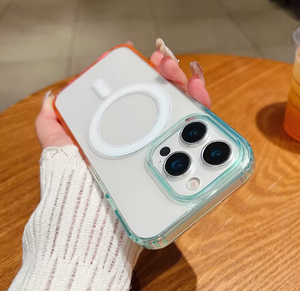 เคสโทรศัพท์แม่เหล็กไล่สีสองสีสำหรับ iPhone 17 16 15 14 13 12 11 Pro Max อะคริลิกใสกันกระแทก - Product Image 3