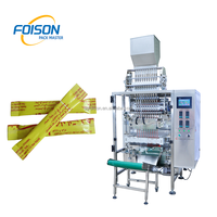 Máquina de envasado de gránulos de sellado trasero multilínea de accionamiento neumático completamente automático para productos químicos para azúcar, sal, café