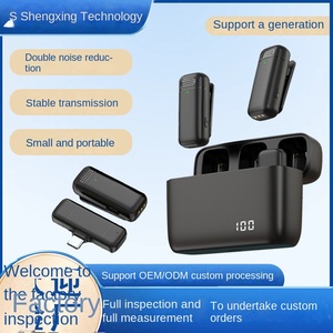 Custodia di ricarica magnetica senza fili Lavalier collare microfono per Smartphone tipo C riduzione del rumore Mini microfono senza fili antivento - Product Image 3