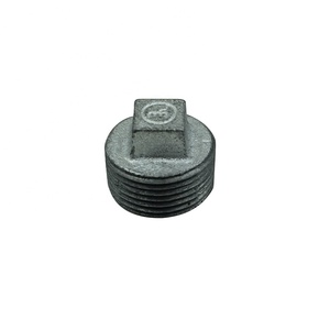 Dkv gi đầu vuông cắm <span class=keywords><strong>1</strong></span>/4 "<span class=keywords><strong>NPT</strong></span> Nam mạ kẽm dễ uốn sắt cắm 150 # hot Dip mạ kẽm dễ uốn sắt cắm ống phù hợp - Product Image 3