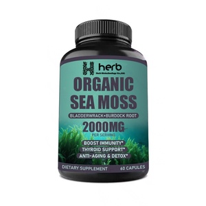 Cápsulas de Musgo Marino Orgánico OEM/ODM, Cápsulas Veganas de Extracto de Musgo Marino Irlandés para la Salud Inmunológica y de las Articulaciones - Product Image 1