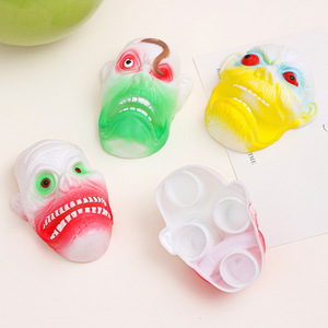 Vente en gros : Jouet anti-stress à pincer en plastique pour enfants, petit masque crâne TPR créatif et amusant avec yeux qui éclatent, pour un plaisir farfelu - Product Image 3