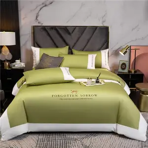 Factory hot sale household products clip vintage print of sheets bedding set bed 4Pcs Pillowcase duvet cover bed sheet