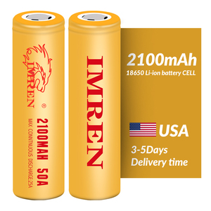 미국 주식 IMREN 18650 배터리 2100mah 50A 3.7v 3.6v 리튬 리튬 이온 전지 충전식 Inr18650 원통형 3 차 Akku - Product Image 1