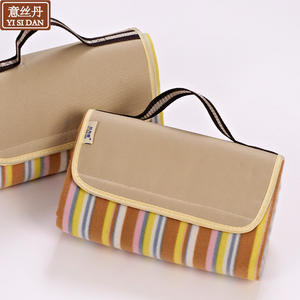 Esterilla de Picnic Yi Si Dan, Rectangular, Impermeable, de Doble Cara, de Forro Polar y PVC, para Acampar al Aire Libre, para Todas las Estaciones, con Rayas Verde Militar - Product Image 4