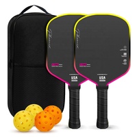 Raquette de pickleball à structure alvéolée à contrôle équilibré, couche de carbone premium, pour entraînement et matchs