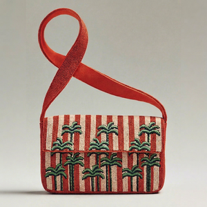 Bolso de Hombro Tipo Clutch con Cuentas Estilo Bohemio para Mujer, Bolso de Mano para Fiestas, Compras y Eventos, Hecho a Mano con Cierre de Cremallera - Product Image 1