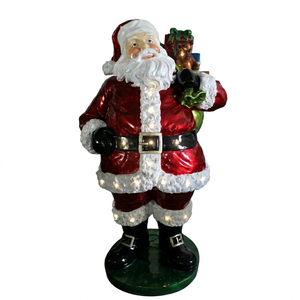 63" Santa Backpack with LED <b>Lights</b> - Product Image 1