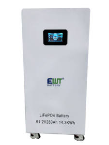 EWT 51,2 V 14,3 kWh LiFePO4 Semi-Solid State Home Energiespeicher-Akku mit LED-Touchscreen 6000 Zyklen 16 Zellen - Product Image 4
