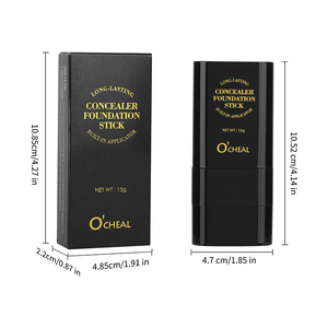 Base de Maquillaje y Corrector <span class=keywords><strong>2</strong></span> en 1, Orgánico, Mineral, de Cobertura Total, Resistente al Agua, Marca Privada, Mate, en Barra con Brocha - Product Image 6