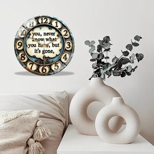 Horloge <span class=keywords><strong>murale</strong></span> en verre 30x30cm pour un objectif d'épargne avec tirelire personnalisée - Product Image 3