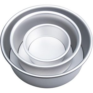 Eco-Friendly Round 6-16Inch 2-Inch Deep 1.5mm Thick Aluminum Cake Pan <b>Baking</b> <b>Tray</b> <b>Set</b> Cake Mould Laser Logo Hand Wash Only - Product Image 1