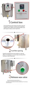 Machine de remplissage automatique de cire liquide industrielle en acier inoxydable, équipement de fabrication de bougies, fondoir électrique pour paraffine et cire d'abeille - Product Image 6