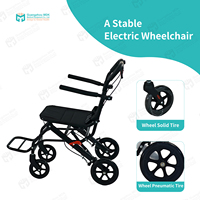 Fauteuil roulant de voyage portable de style chariot avec poignée télescopique, pliable, pour le transport en avion