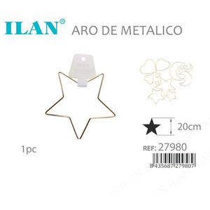 Anello Metallico a Forma di Stella Ilan 20cm per Distintivi - Product Image 3