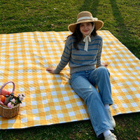 Couverture de pique-nique imperméable pliable, tapis de pique-nique d'extérieur, couverture de plage anti-sable pour le parc, le camping et les voyages