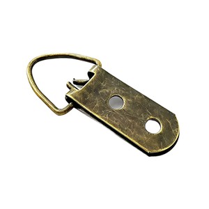 Ganchos colgantes de bronce antiguo con dos orificios, anillo grande, herrajes metálicos para marcos de fotos, gancho individual para punto de cruz y manualidades tradicionales - Product Image 3