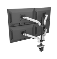Support d'écran de haute qualité pour quatre moniteurs, réglable en hauteur, rotation universelle gauche et droite, fixation pour moniteur
