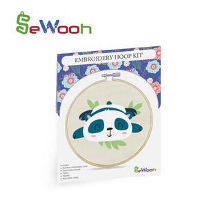 Kits de <span class=keywords><strong>broderie</strong></span> personnalisés avec motifs et Instructions, bricolage de points de croix pour débutant, incluant des cerceaux - Product Image 3