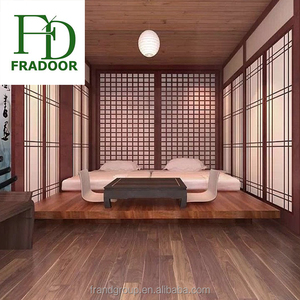 Porta Shoji in vetro smerigliato artigianale in legno massello di pino in stile giapponese con custodia - Product Image 3