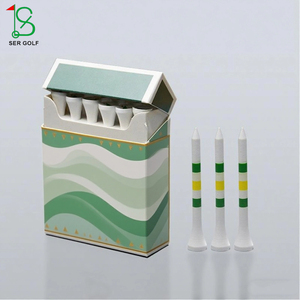 Tees de golf personnalisés en gros directs d'usine paquet de boîte à cigarettes coloré personnalisé tees de golf en bambou durables incassables - Product Image 1