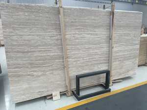 Carreaux <span class=keywords><strong>de</strong></span> travertin italien super blancs, modernes, polis, imperméables, personnalisés à partir <span class=keywords><strong>de</strong></span> grandes dalles pour usage en villa - Product Image 5