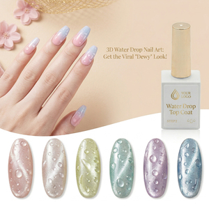 Top Coat <span class=keywords><strong>Effet</strong></span> Goutte d'Eau 3D Sans TPO Ni HEMA Conforme aux Normes UE et UK – Gel UV Transparent Sans Essuyage pour Nail Art <span class=keywords><strong>Effet</strong></span> Goutte de Rosée – Vente en Gros - Product Image 5