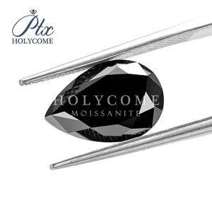 Holycome Black Pear Cut Moissanite Diamond Test positivo anello in oro massiccio gioielli fabbrica anello fornitura creazione di gioielli - Product Image 4