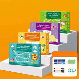 Cahier d'exercices effaçable pour enfants, entraînement à l'écriture et au contrôle du stylo pour la maternelle, jouets éducatifs de puzzle pour enfants - Product Image 4