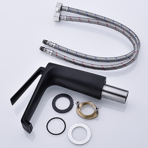 Cobre y latón baño <span class=keywords><strong>barato</strong></span> manija única mate negro <span class=keywords><strong>lavabo</strong></span> <span class=keywords><strong>grifo</strong></span> para baño <span class=keywords><strong>grifo</strong></span> <span class=keywords><strong>lavabo</strong></span> - Product Image 5