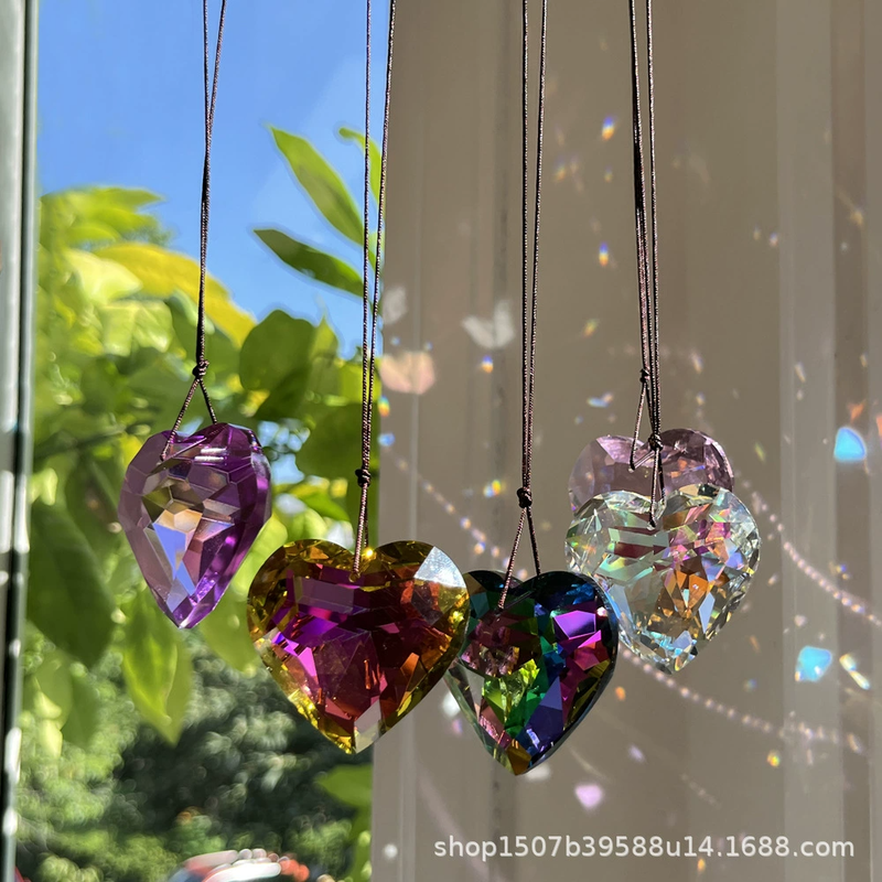 45mm Crystal Heart Prism Pendant Energy