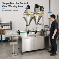 Macchina Automatica per il Confezionamento di Polveri in Acciaio Inox, per Latte, Spezie, Caffè, Farina, con Schermo Touch PLC